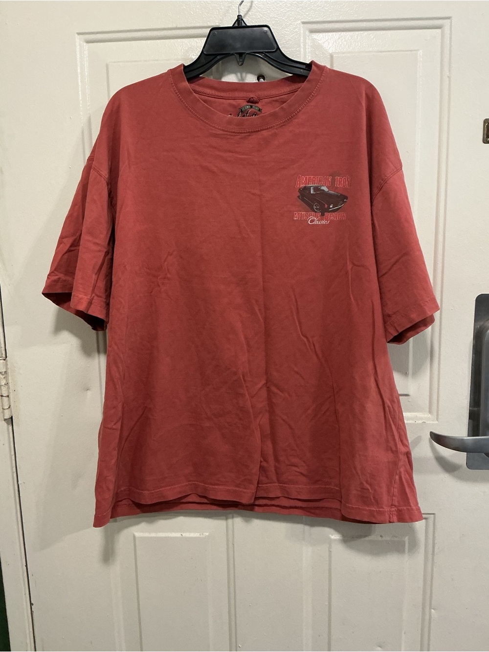 Short-Sleeve Chest Graphic Tee in Rust